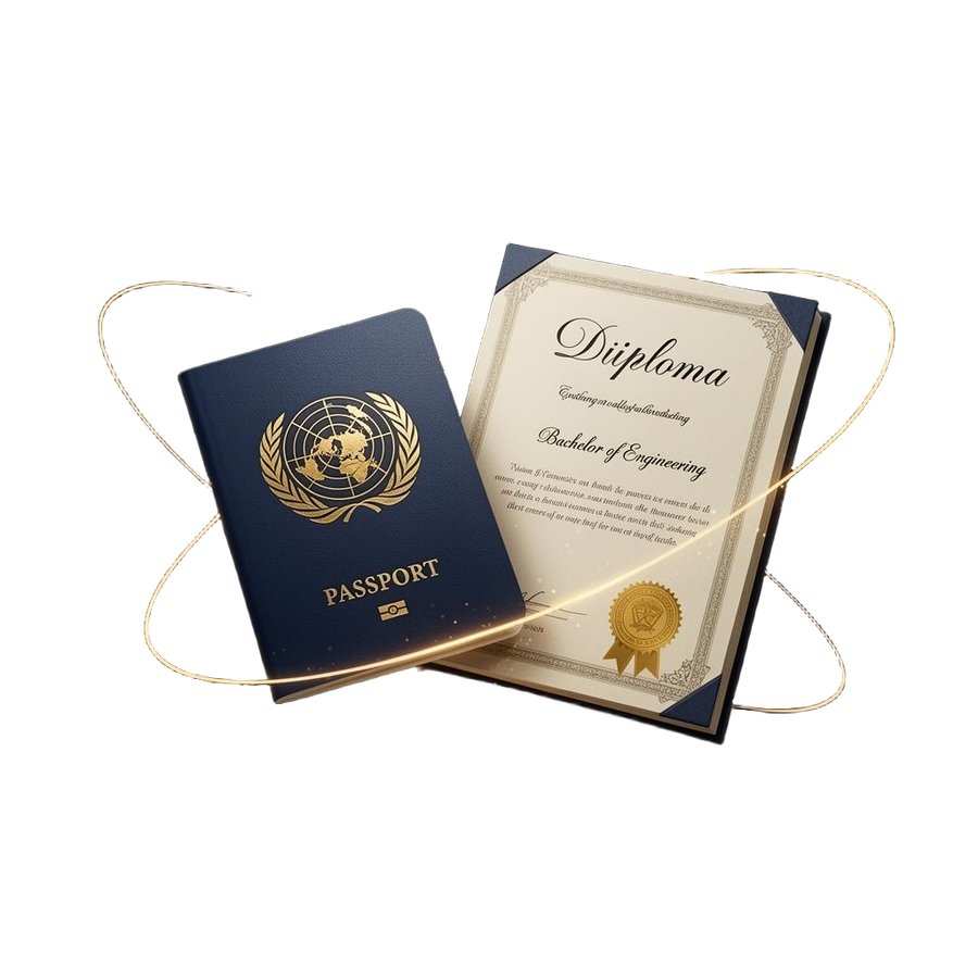 Professional preparing apostille and credential recognition documents for moving abroad